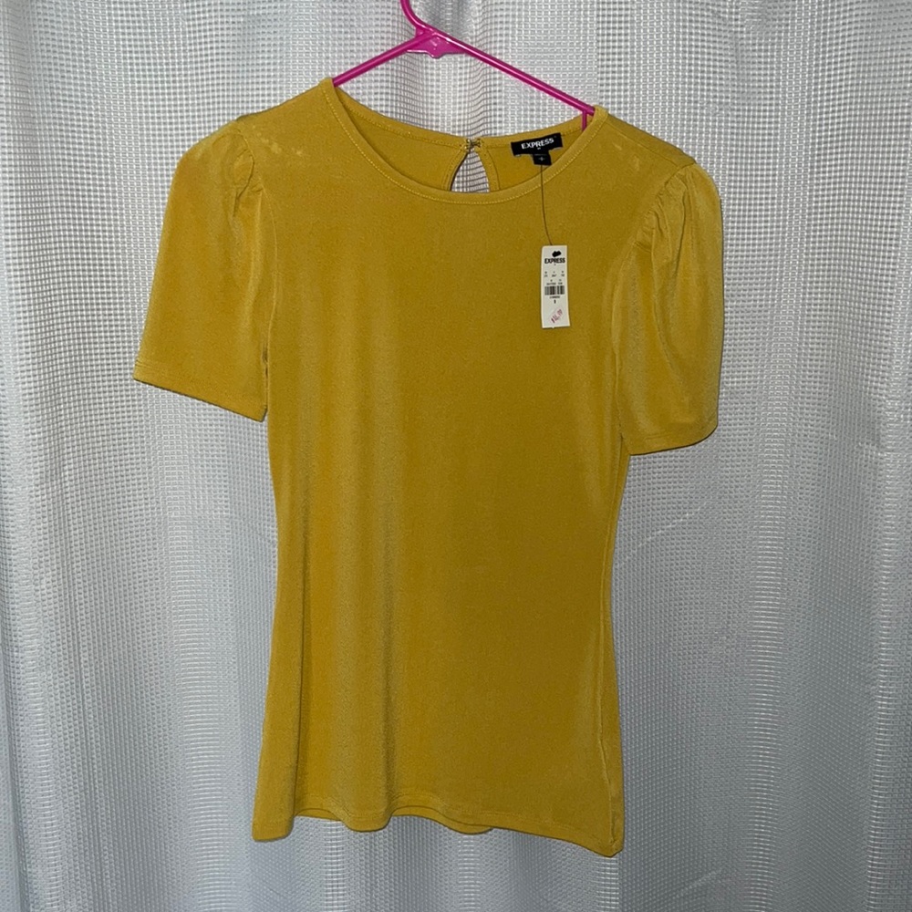 Mustard yellow Express work blouse